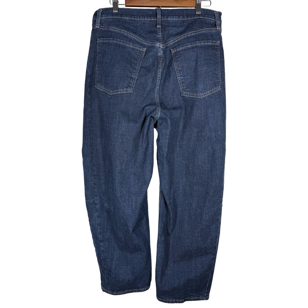 Old Navy Womens High-Rise Barrel Leg Jeans Dark Wash Denim Size 16 - Picture 5 of 6